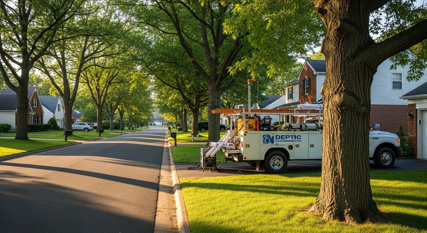 Medina residential street with well-maintained homes and mature trees lining the sidewalk.