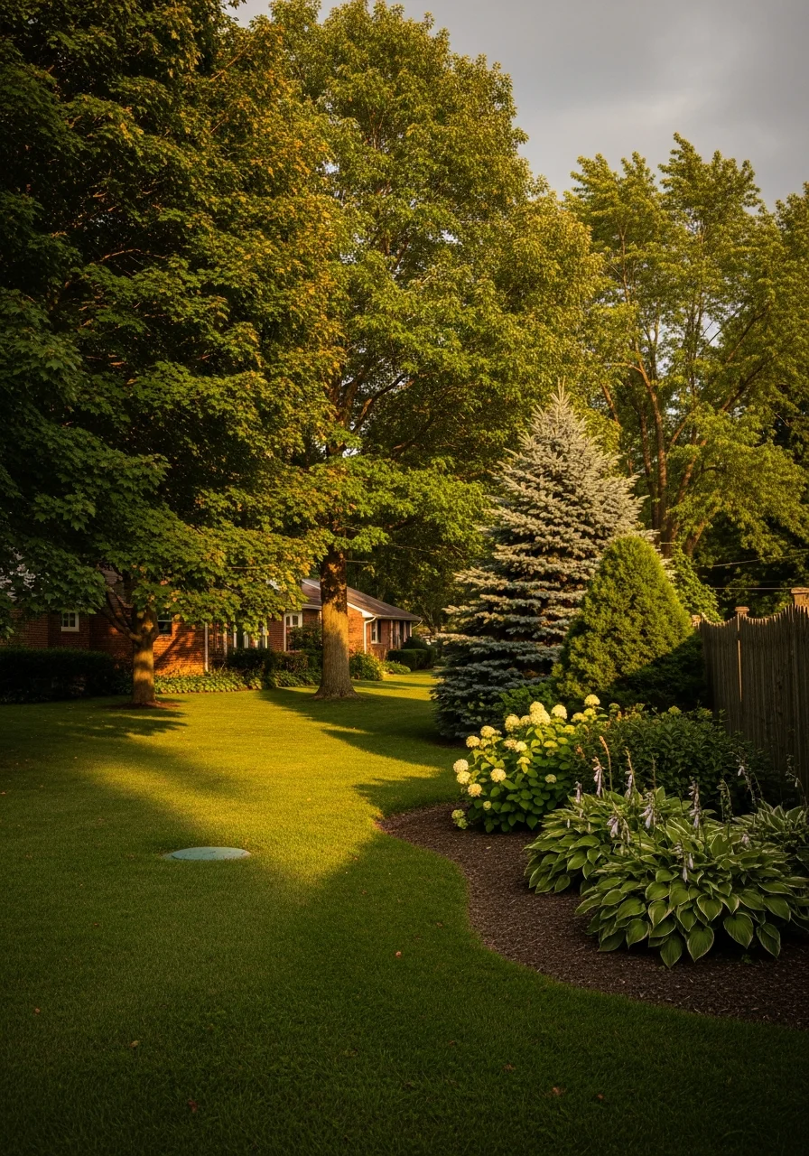 Portrait view of a typical Northeast Ohio residential property with regional architectural style and mature trees.